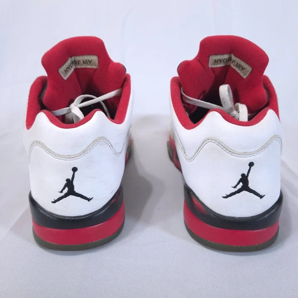 Air Jordan 5 Retro Low Fire Mens Sneakers‎ Sz 13 Red White Black 819171-101